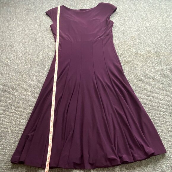 American Living Dress Women's 6 Purple Sleeveless V-Neck Flared Skirt Stretch‎ - Picture 7 of 11
